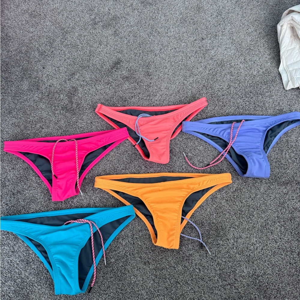 Jolyn Clothing Pink and Orange Bikinis Classic Swimwear